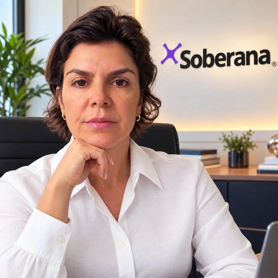 Aline Leme Andreguetto, fundadora da Soberana, no escritório da empresa.